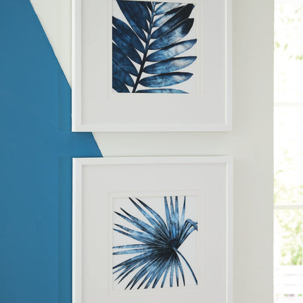 Breelen - Blue / White - Wall Art Set (Set of 2) Signature Design by Ashley® 