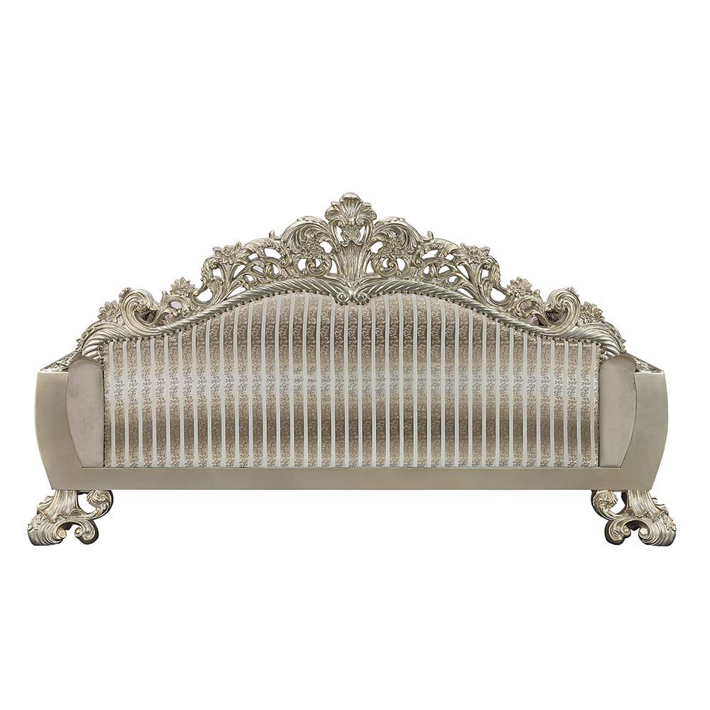 Sorina - Sofa - Velvet, Fabric & Antique Gold Finish ACME 