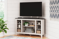 Thumbnail for Dorrinson - Two-tone - Corner TV Stand/Fireplace Opt - Tony's Home Furnishings