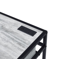Thumbnail for Wearn - Writing Desk - Weathered Gray & Black Finish - Tony's Home Furnishings
