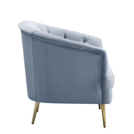 Bayram - Chair - Light Gray Velvet ACME 