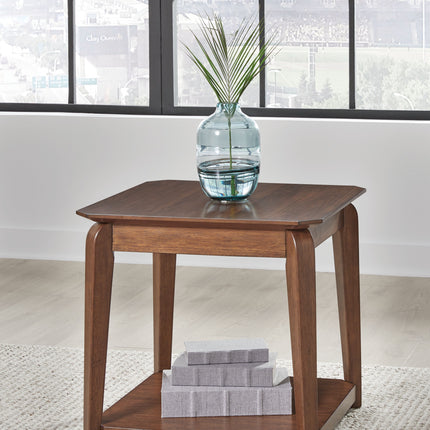 Trenmour - Medium Brown - Square End Table Signature Design by Ashley® 