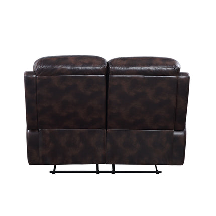 Perfiel - Loveseat - 2 Tone Dark Brown Top Grain Leather ACME 