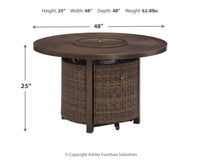Thumbnail for Paradise - Medium Brown - Round Fire Pit Table - Tony's Home Furnishings