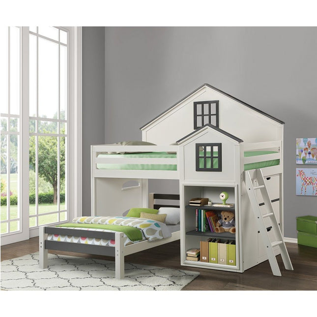 Ratana - Loft Bed - Gray & White - Tony's Home Furnishings