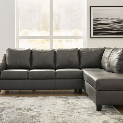 Valderno - Fog - 2-Piece Sectional With Raf Corner Chaise Signature Design by Ashley® 