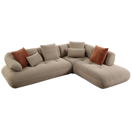 Carrick - Sectional Sofa With 6 Pillows - Beige ACME 