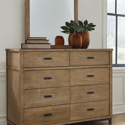 Tomtyn - Light Brown - Dresser And Mirror Benchcraft® 