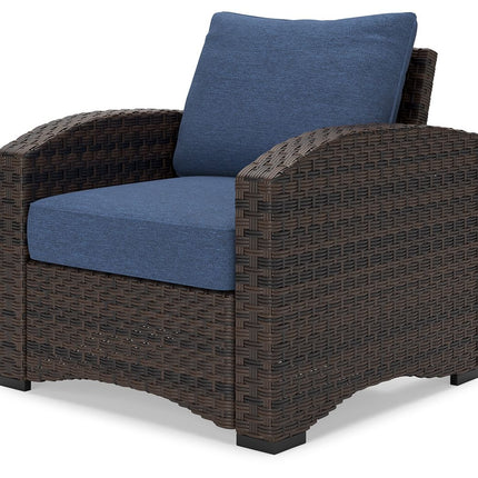 Windglow - Blue / Brown - Lounge Chair With Cushion Signature Design by Ashley® 