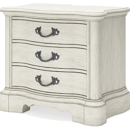 Arlendyne - Antique White - Three Drawer Night Stand Signature Design by Ashley® 