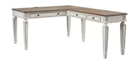 Realyn - White / Brown - Home Office L Shaped Desk Signature Design by Ashley® 