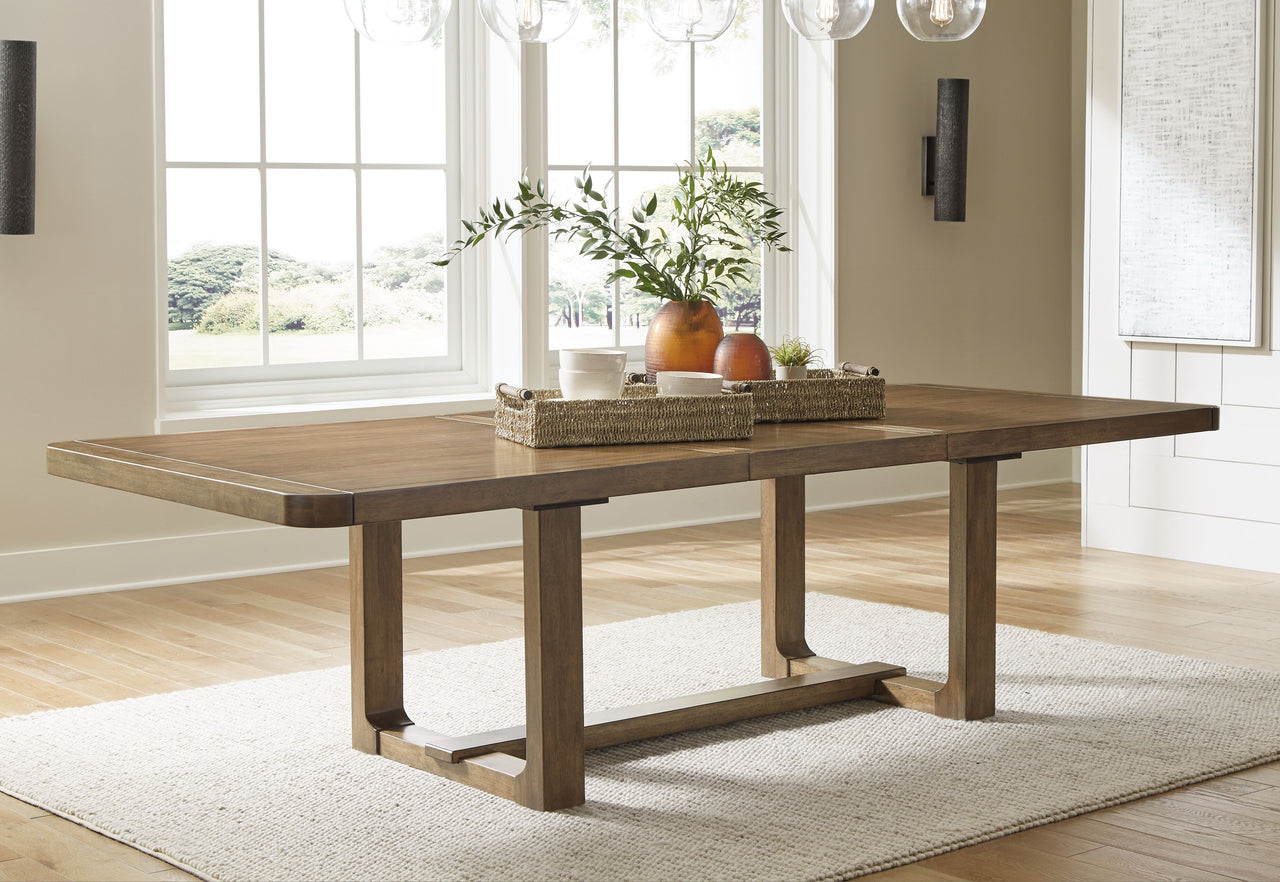 Cabalynn - Light Brown - Rectangular Dining Room Extension Table - Tony's Home Furnishings