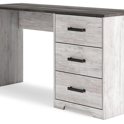 Shawburn - White / Dark Charcoal Gray - Home Office Desk Signature Design by Ashley® 