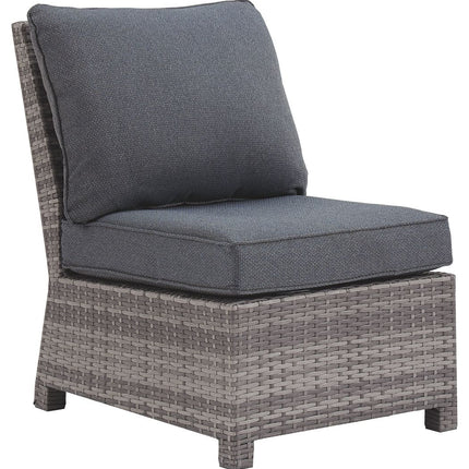 Salem - Gray - Armless Chair W/Cushion Ashley Furniture 