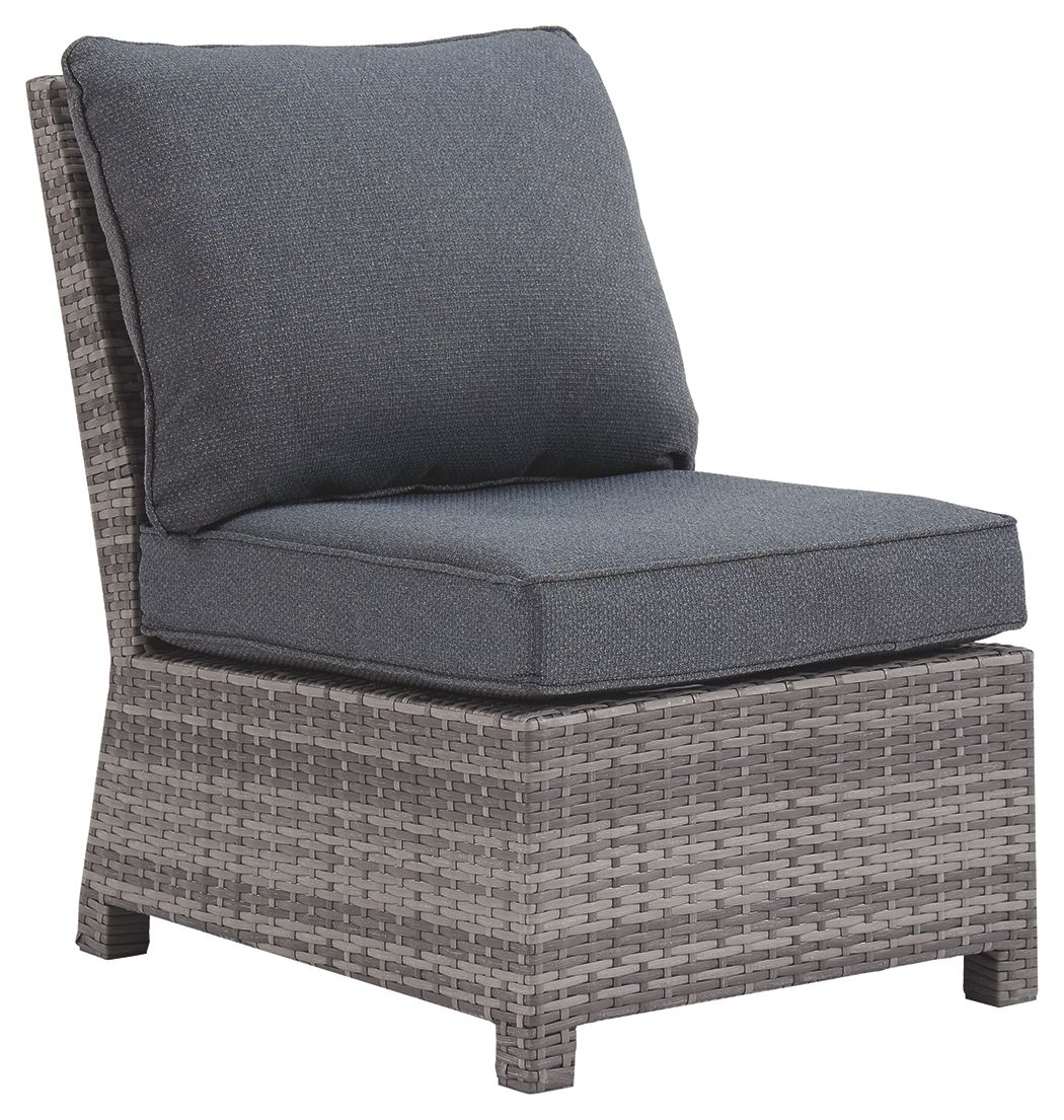 Salem - Gray - Armless Chair W/Cushion Ashley Furniture 