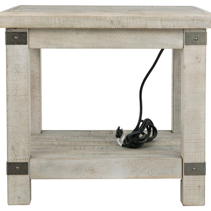 Carynhurst - White Wash Gray - Rectangular End Table Ashley Furniture 