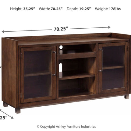 Starmore - Brown - Xl TV Stand W/Fireplace Option Ashley Furniture 