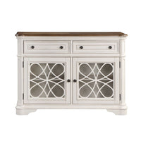 Florian - Server - Antique White & Oak - Tony's Home Furnishings