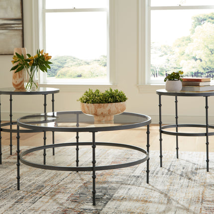 Kellyco - Gunmetal - Occasional Table Set (Set of 3) Signature Design by Ashley® 