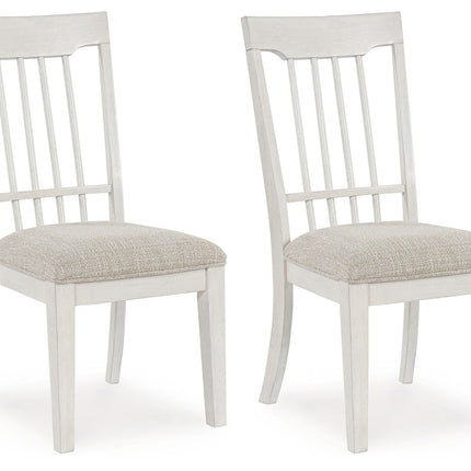 Shaybrock - Antique White / Brown - Dining Upholstered Side Chair (Set of 2) - Tony's Home Furnishings