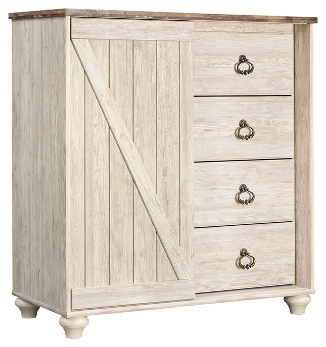 Willowton - Whitewash - Dressing Chest Ashley Furniture 