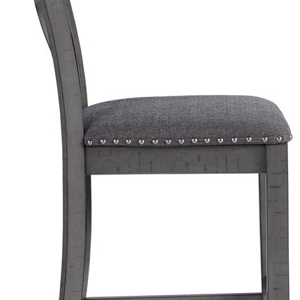 Myshanna - Gray - Upholstered Barstool (Set of 2) Signature Design by Ashley® 