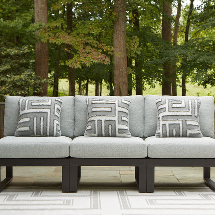 Beachloft - Black / Gray - 3-Piece Outdoor Sectional Signature Design by Ashley® 