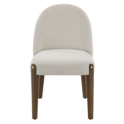 Gamarya - Side Chair (Set of 2) - White Fabric & Oak ACME 