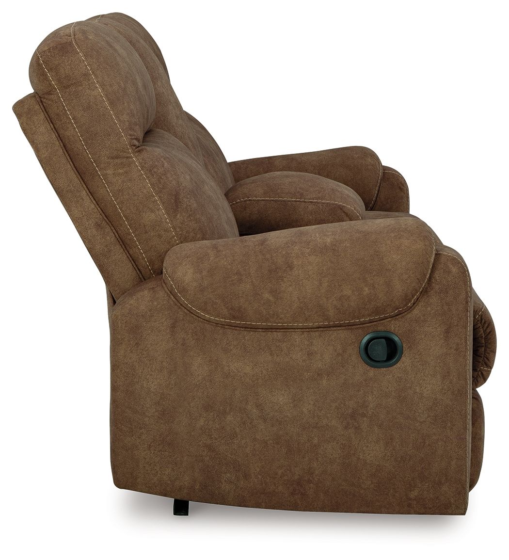 Edenwold - Brindle - Dbl Reclining Loveseat With Console - Tony's Home Furnishings