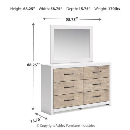 Charbitt - Two-tone - Dresser And Mirror Signature Design by Ashley® 