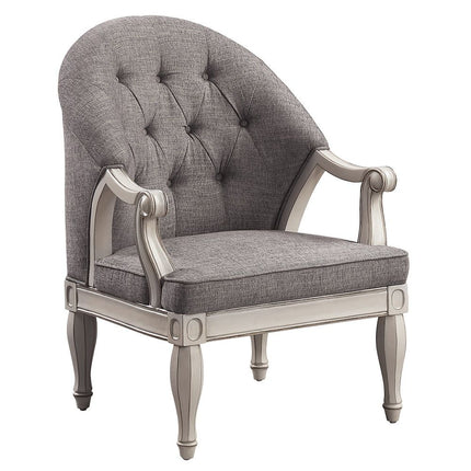 Florian - Chair - Gray & Antique White ACME 