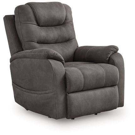 Snowfield - Gunmetal - Power Lift Recliner Signature Design by Ashley® 