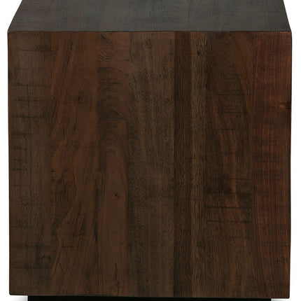 Hensington - Brown / Black - Square End Table Signature Design by Ashley® 