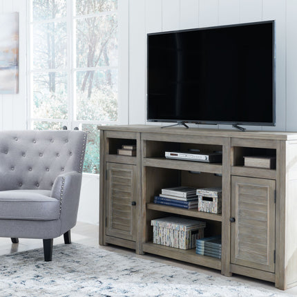 Moreshire - Bisque - 72" TV Stand W/Fireplace Option Signature Design by Ashley® 