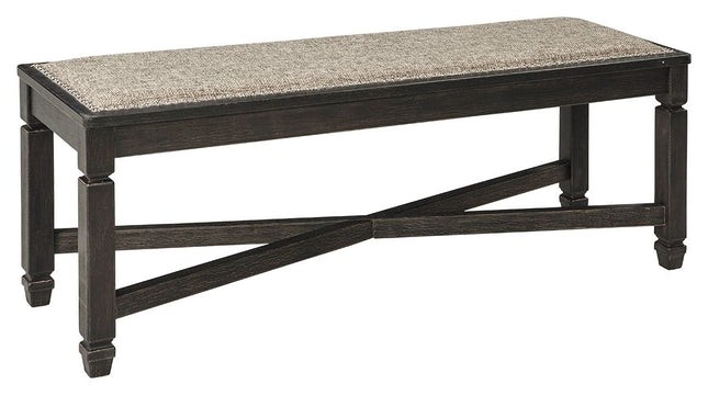 Tyler - Black / Grayish Brown - Upholstered Bench Ashley Furniture 