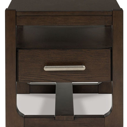 Breckington - Dark Brown - Square End Table Signature Design by Ashley® 