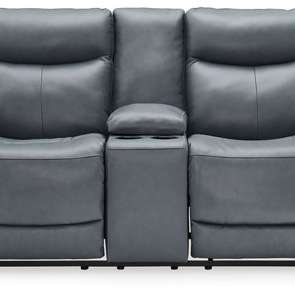 Mindanao - Power Reclining Loveseat With Console /Adj Hdrst Signature Design by Ashley® 