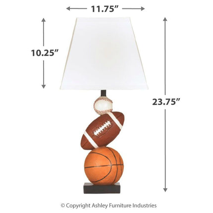 Nyx - Orange - Poly Table Lamp Ashley Furniture 