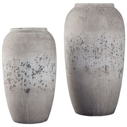 Dimitra - Brown / Cream - Vase Set (Set of 2) Ashley Furniture 