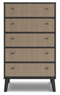 Thumbnail for Charlang - Black / Gray - Five Drawer Chest - Tony's Home Furnishings