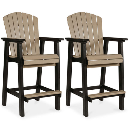 Fairen Trail - Black / Driftwood - Tall Barstool (Set of 2) Signature Design by Ashley® 