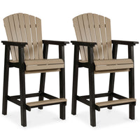 Thumbnail for Fairen Trail - Black / Driftwood - Tall Barstool (Set of 2) Signature Design by Ashley® 