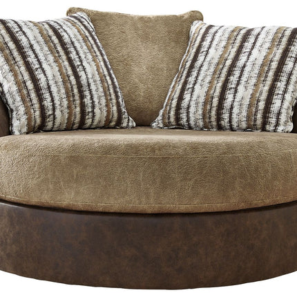 Alesbury - Chocolate - Oversized Swivel Accent Chair Signature Design by Ashley® 