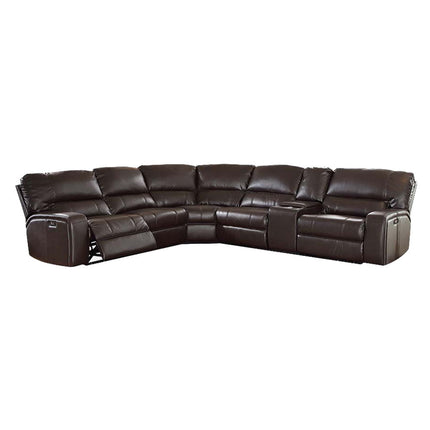 Saul - Power Motion Sectional Sofa - Espresso - Tony's Home Furnishings