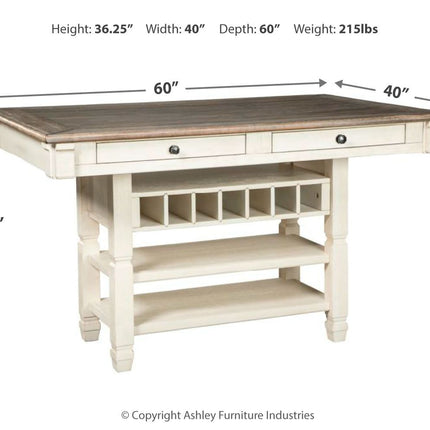 Bolanburg - Beige - Rectangular Dining Room Counter Table Signature Design by Ashley® 