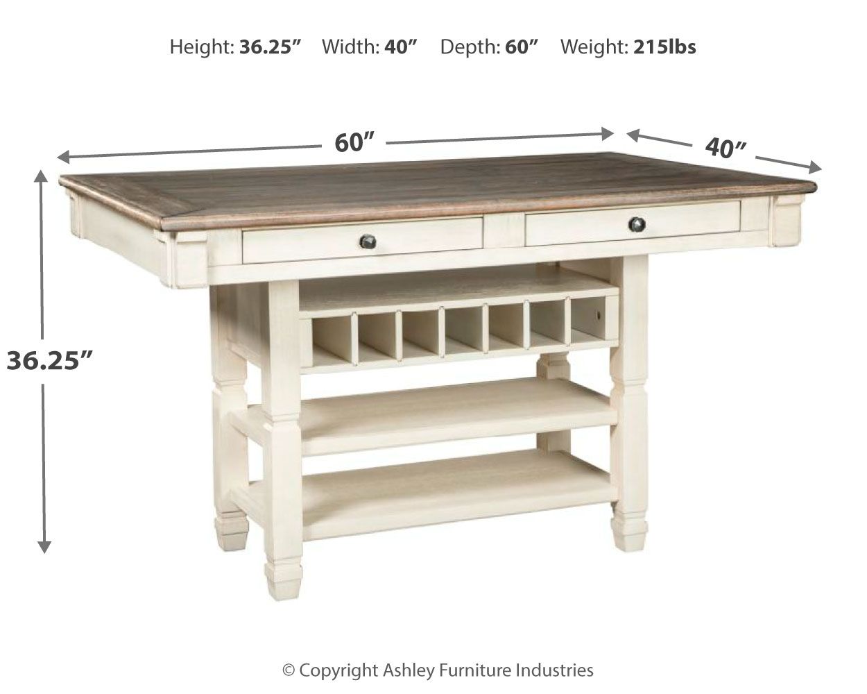 Bolanburg - Beige - Rectangular Dining Room Counter Table - Tony's Home Furnishings