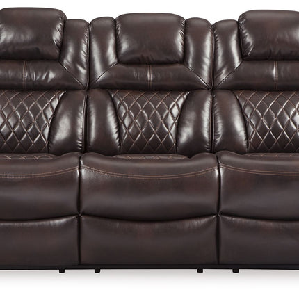 Warnerton - Brown Dark - Pwr Rec Sofa With Adj Headrest Signature Design by Ashley® 