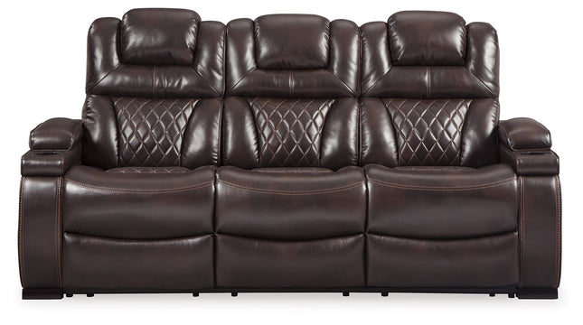 Warnerton - Brown Dark - Pwr Rec Sofa With Adj Headrest Signature Design by Ashley® 