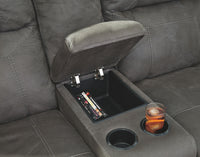 Thumbnail for Austere - Gray - Dbl Rec Loveseat W/Console - Tony's Home Furnishings