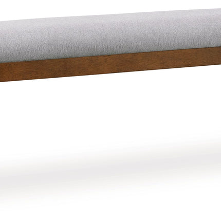 Lyncott - Gray / Brown - Large Upholstered Dining Room Bench - Tony's Home Furnishings